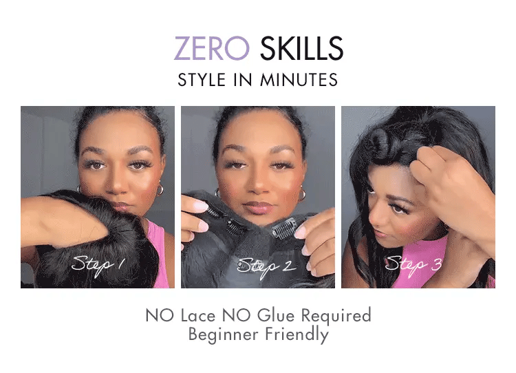 Silky Straight U Part Quick & Easy Affordable 100% Human Hair Wig