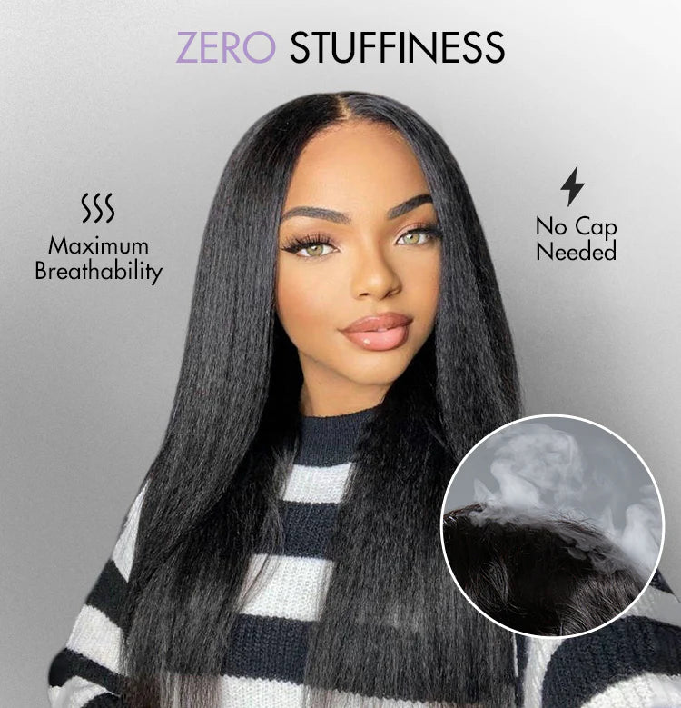 Silky Straight U Part Quick & Easy Affordable 100% Human Hair Wig