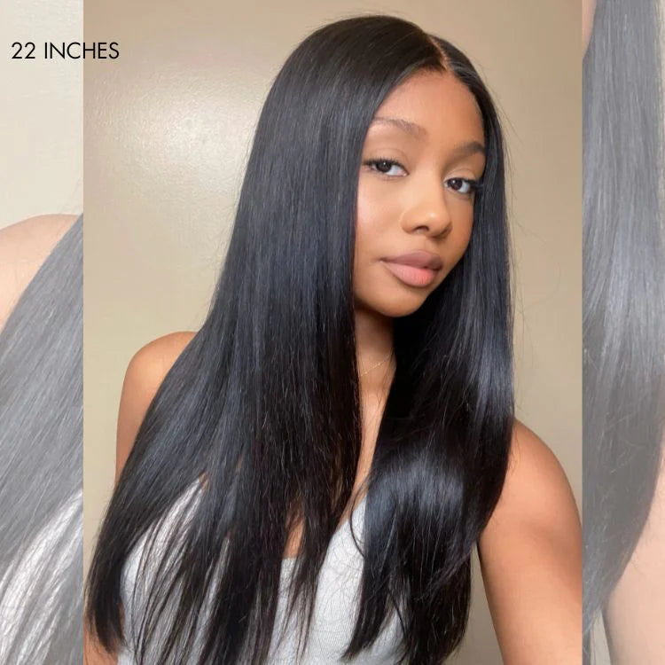 Silky Straight U Part Quick & Easy Affordable 100% Human Hair Wig