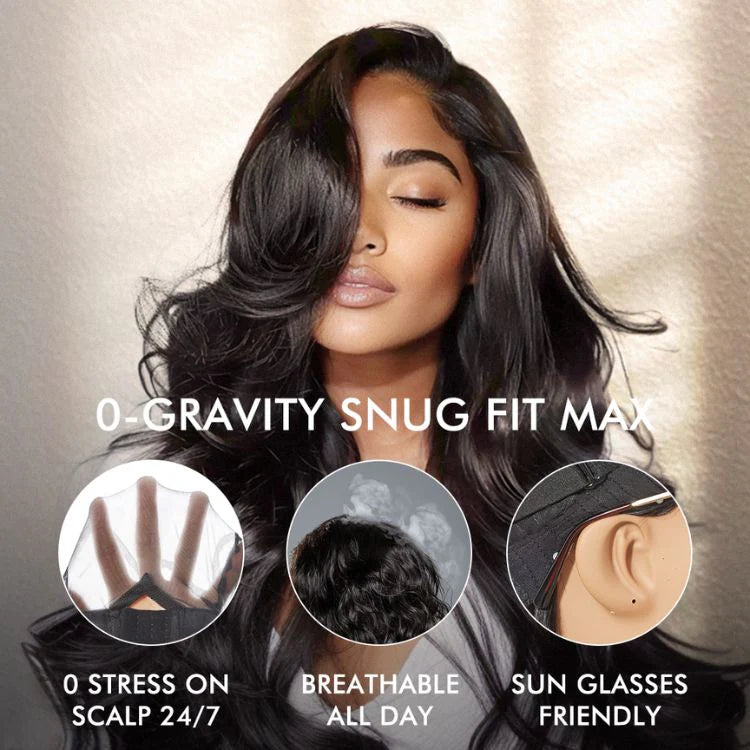All-Day Comfort™ Wig PartingMax Brown Highlights Funmi Curly 7x6 Closure HD Lace Glueless Wig Pre Cut Lace