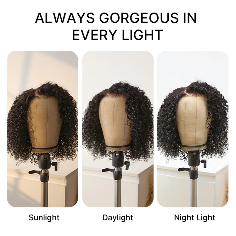 Wet and Wavy 5x5 Closure Pre-Cut Lace Water Wave Wig Glueless Side Part Human Hair Wig