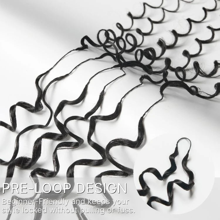 Readitress™ Pre-Separated Feather Crochet Human Hair Extensions Deep Wave / Kinky Straight / Silky Straight Protective Style