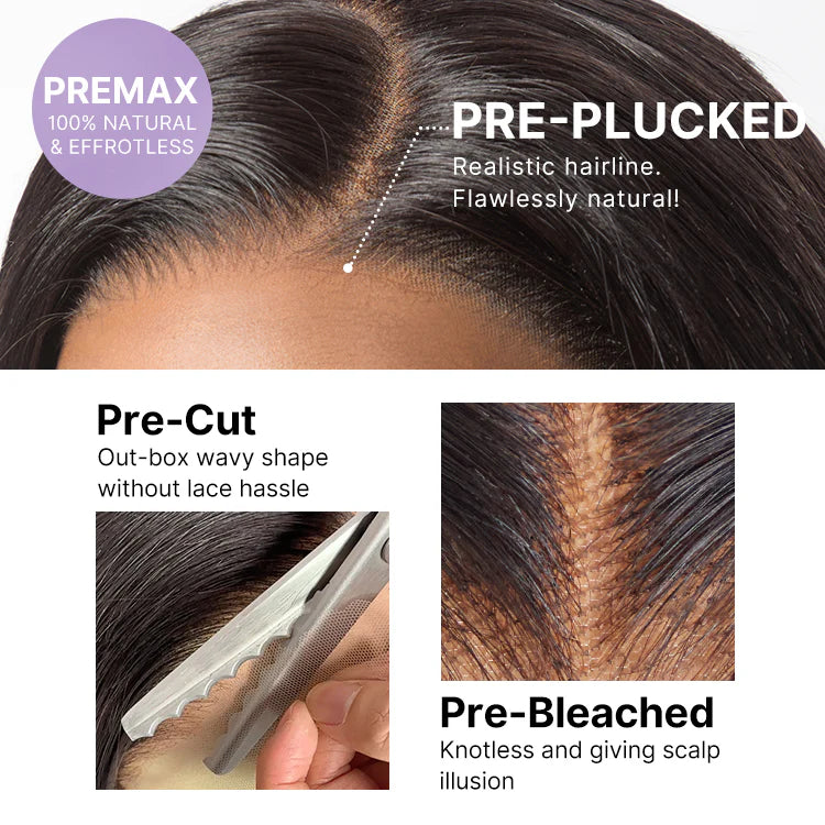 All-Day Comfort™ Wig PartingMax Brown Highlights Funmi Curly 7x6 Closure HD Lace Glueless Wig Pre Cut Lace